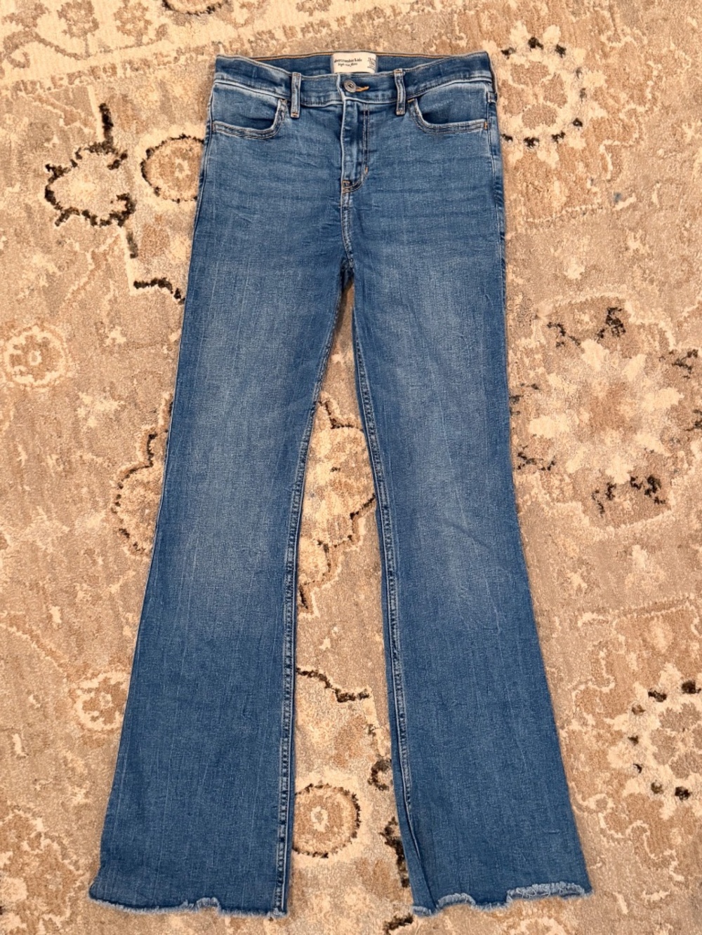 Abercrombie Kids High Rise Flare Jeans 13/14 Long